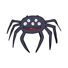 cartoon halloween spider N12