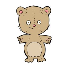 cartoon happy teddy bear N10