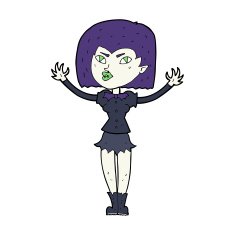 Cartoon Vampire Girl N343