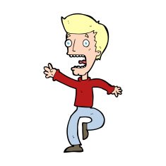 cartoon terrified man N400