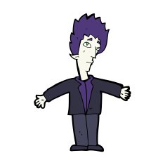 cartoon vampire man N165