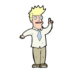 cartoon man with idea N226
