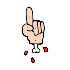 cartoon pointing halloween hand N10