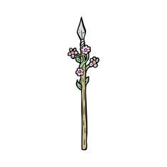 cartoon flowering spear N13