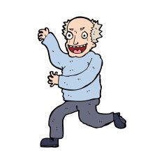 cartoon evil old man N25