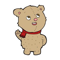 cartoon cute teddy bear with scarf N6