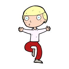 cartoon startled man N74
