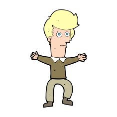 cartoon startled man N76
