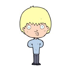 cartoon whistling boy N21