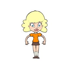 cartoon pretty woman N401