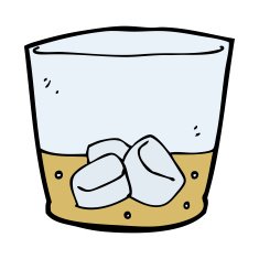 cartoon whiskey in glass N8