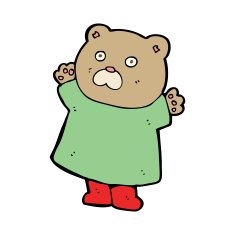 funny cartoon bear N101