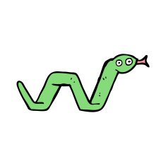 funny cartoon snake N93