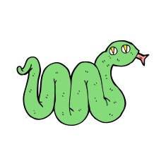 funny cartoon snake N94
