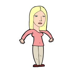 cartoon annoyed woman N276