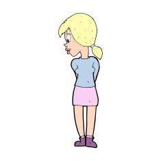 cartoon pretty girl N150