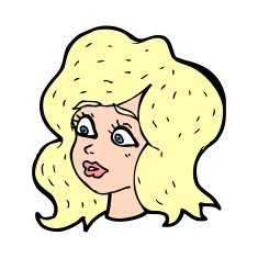 cartoon woman looking concerned N14