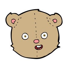 cartoon teddy bear head N24