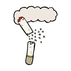 cartoon broken cigarette N11
