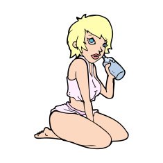 cartoon sexy gym girl N15