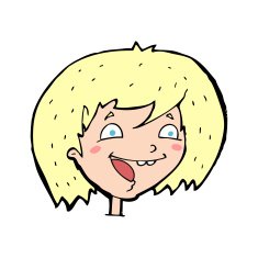 cartoon happy girl N143