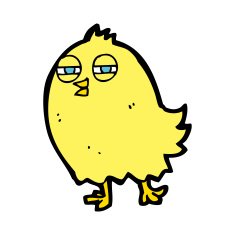 funny cartoon bird N256