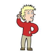 cartoon boy with idea N117