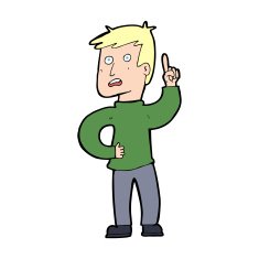 cartoon boy with idea N118