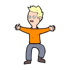 Cartoon Man Panicking N91