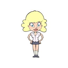 cartoon pretty woman N403
