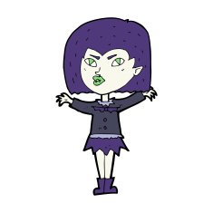 Cartoon Vampire Girl N344