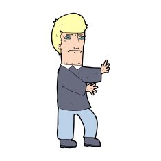 cartoon grumpy man N31
