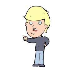 cartoon shocked man pointing N18