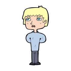 cartoon unhappy man N25