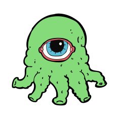 cartoon alien head N14