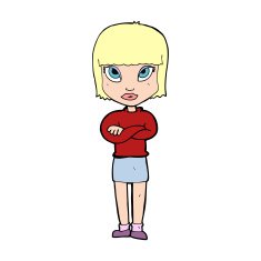 cartoon woman with crossed arms N64