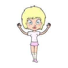 cartoon pretty girl N154