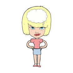 cartoon woman thinking N64