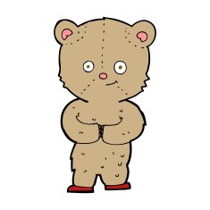 cartoon teddy bear N443