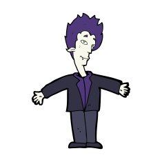 cartoon happy vampire N57