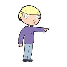 Cartoon Man Pointing N293