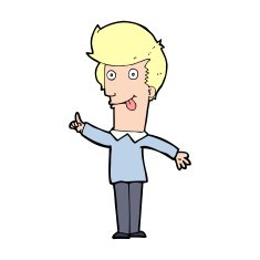 cartoon funny man with idea N14