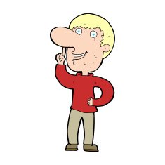 cartoon man with idea N227