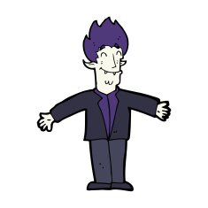 cartoon happy vampire N59
