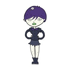 cartoon pretty vampire girl N41