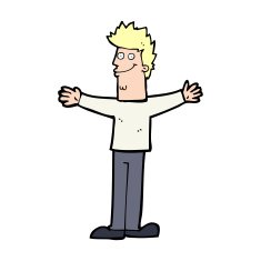cartoon happy man N694