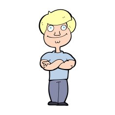 cartoon happy man N695