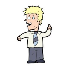 cartoon man with idea N228