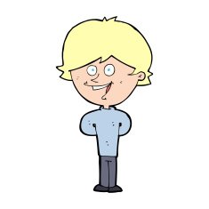 cartoon happy boy N354