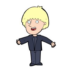 cartoon happy man N697